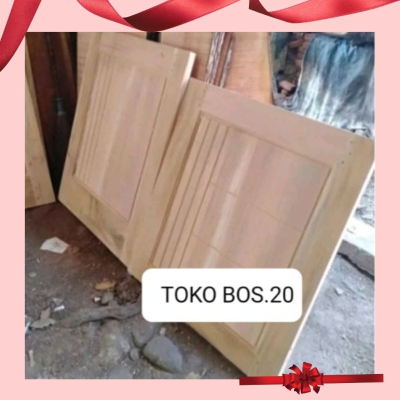 Redy Stok Daun Pintu Dapur Minimalis Belah Dua Kayu Mahoni