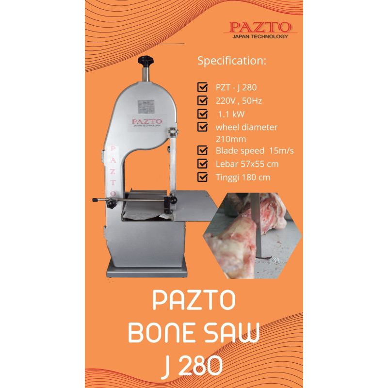 PAZTO BONE SAW MTX-J280C BONESAW PEMOTONG TULANG DAN POTONG DAGING