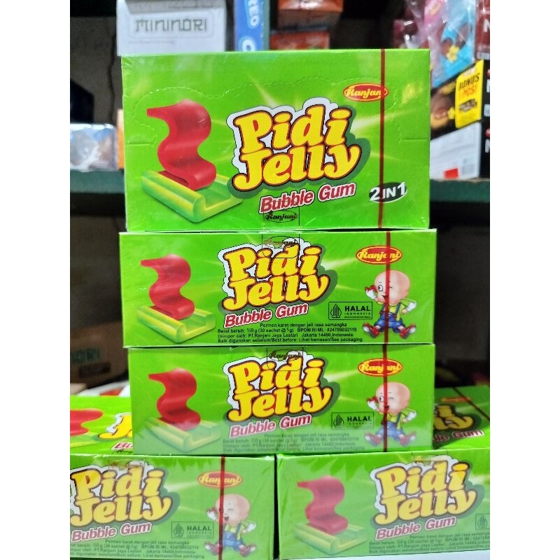 

Pidi Jelly Bubble Gum ( 1 kotak isi 30 Pcs )