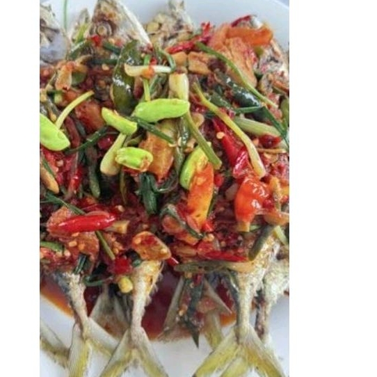 

kembung rebus sambal ramba ramba bawang batak