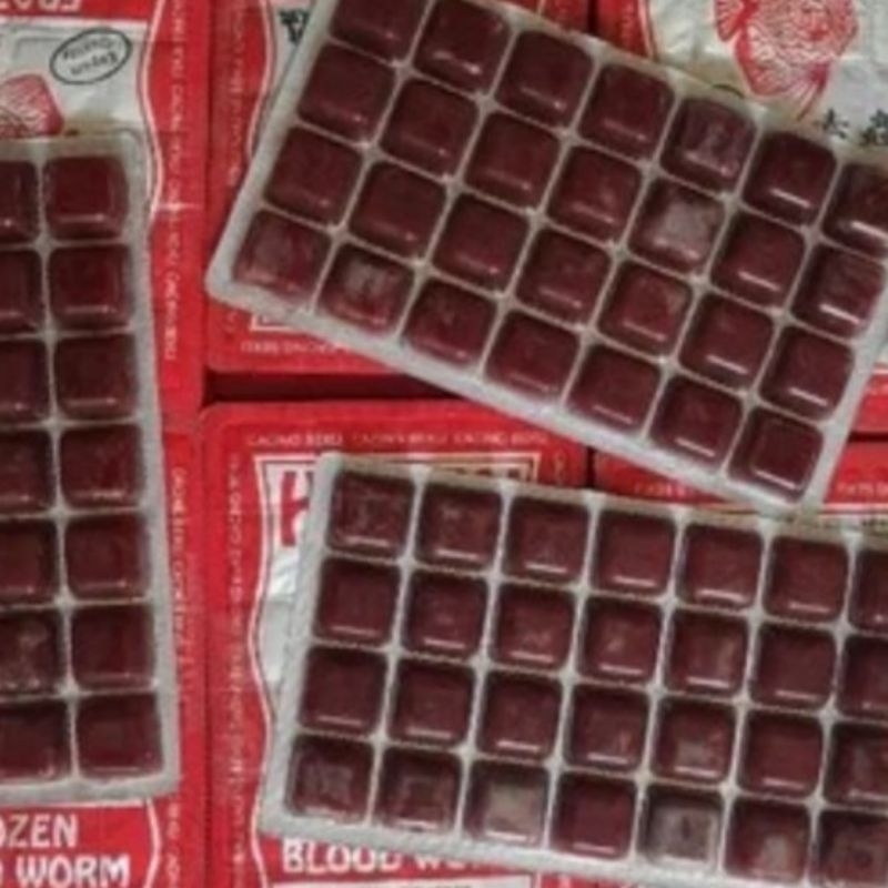 Cacing Beku Happy kemasan 100 gram - Pakan Ikan