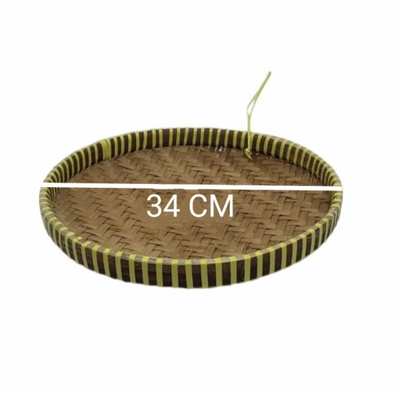 Tampah Bambu Kecil 34 cm / Tampah Bambu Mini / Tampah Tumpeng/ Kue Tampah / Nampan Bambu Rapih dan K