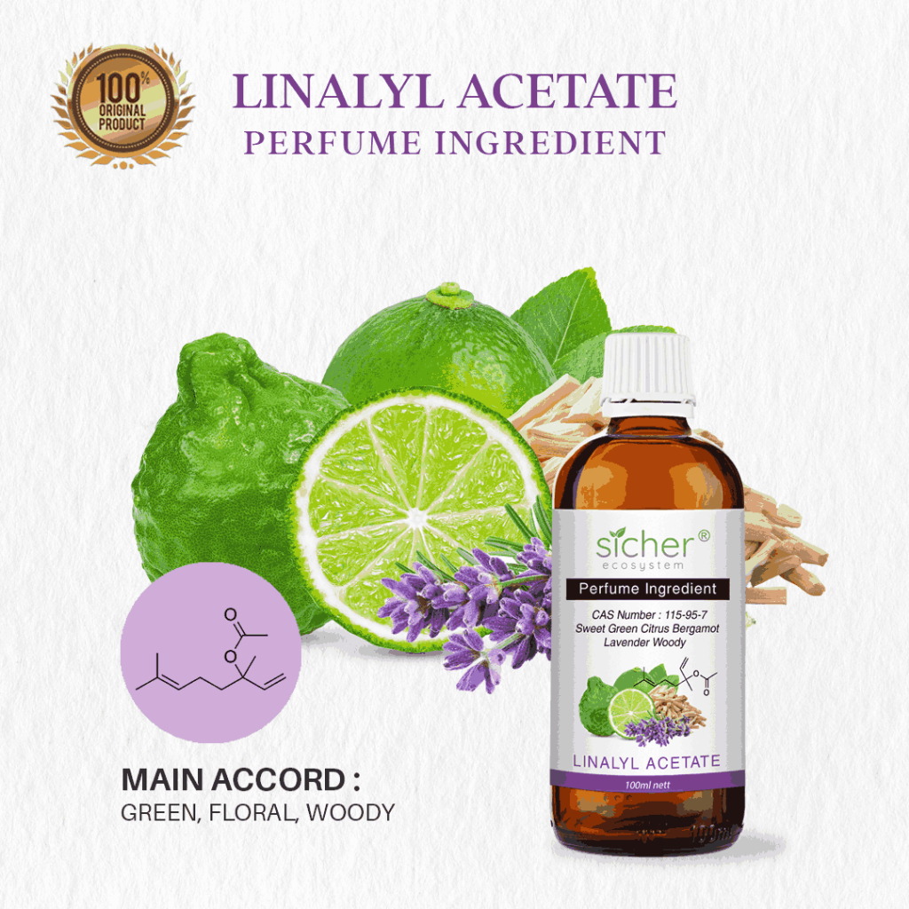 Sicher Natural Isolate Oil (Perfume Ingredient / RAW Material) Linalyl Acetate 100ml