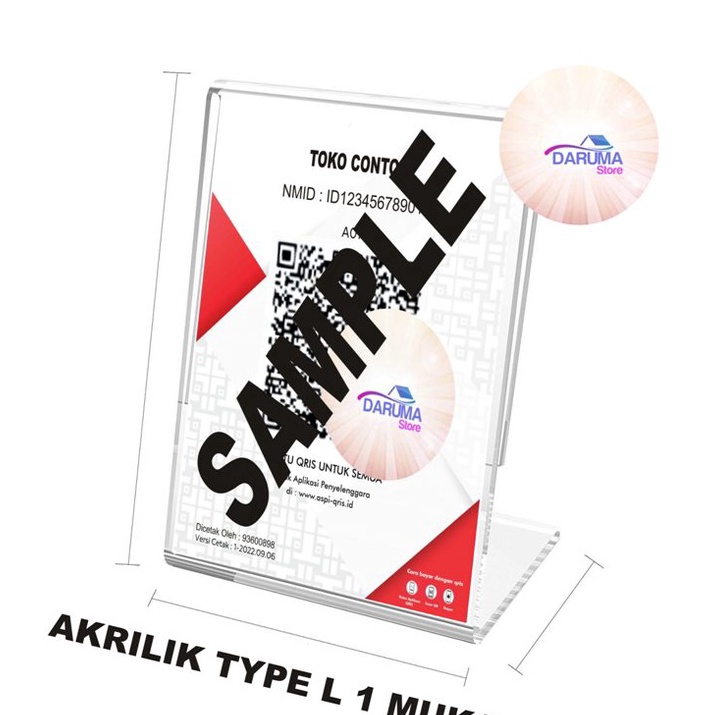 

Surprise Akrilik A5 POSTER BARCODE NO MEJA QRIS