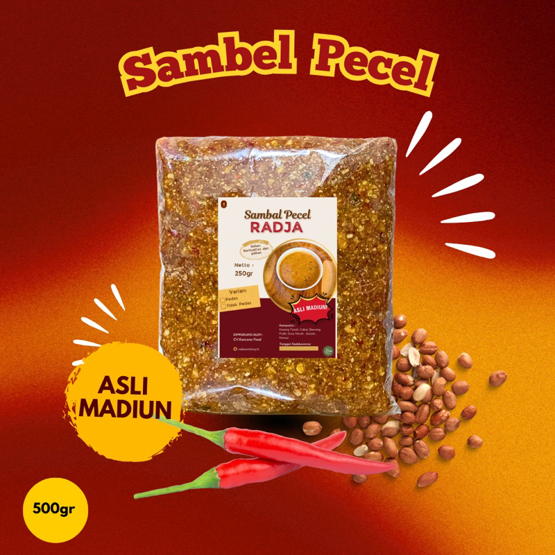 

[500gr] Sambel Pecel Sangrai Radja Khas Madiun Bumbu Pecel Kacang Terlaris Asli Madiun - Sambel Pecel Madiun