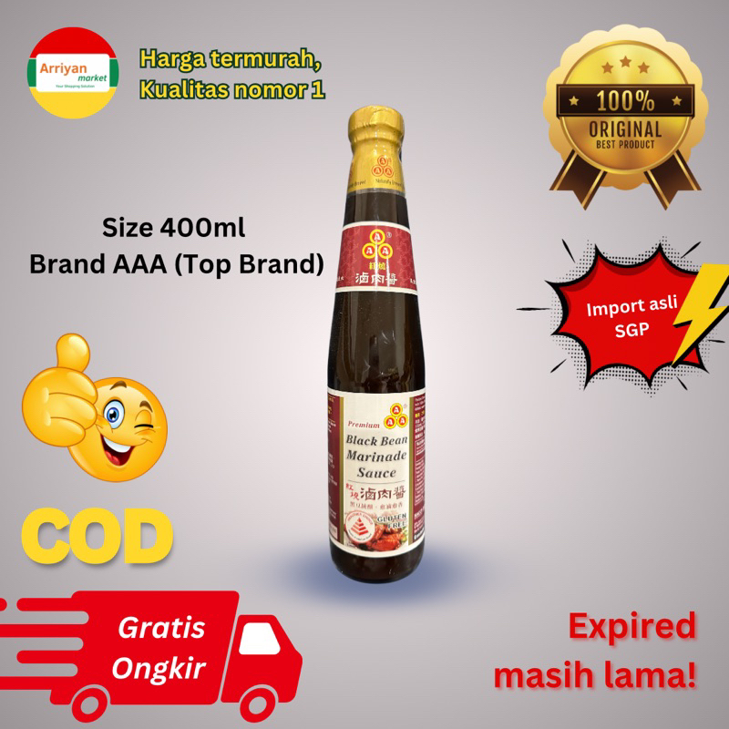 

AAA Black Bean Marinade Sauce Saus Marinasi bumbu 400ml IMPORT