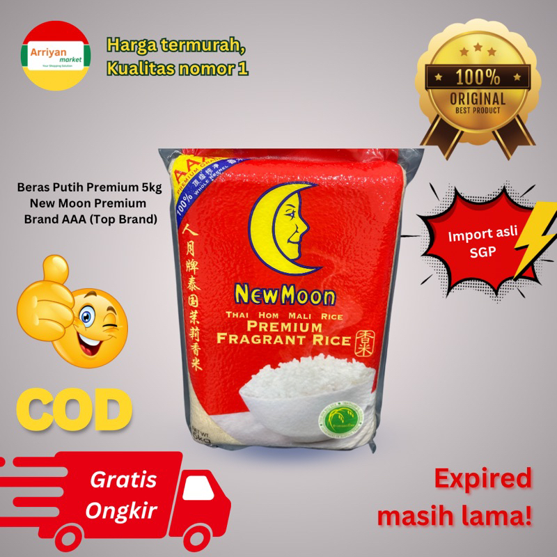 

New Moon Premium Fragrant Rice Beras putih premium 500gram