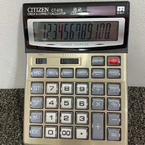 

Produk Termurah Calculator Kalkulator Citizen CT 678 Kalkulator dagang 12 Digit Silver