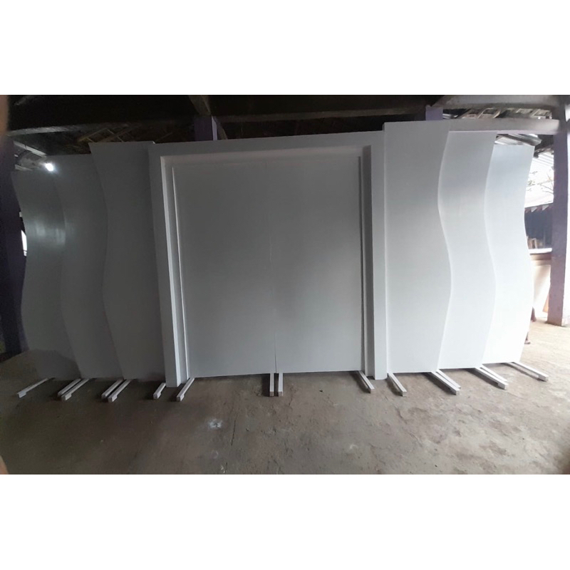 backdrop dekorasi pelaminan / gebyok pelaminan