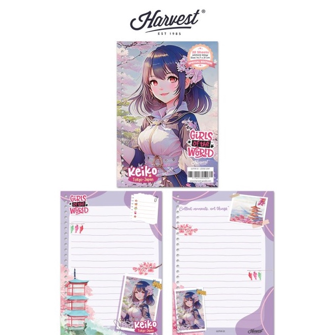 

Loose Leaf Kes Binder Harvest A5 Girls of The World Tokyo