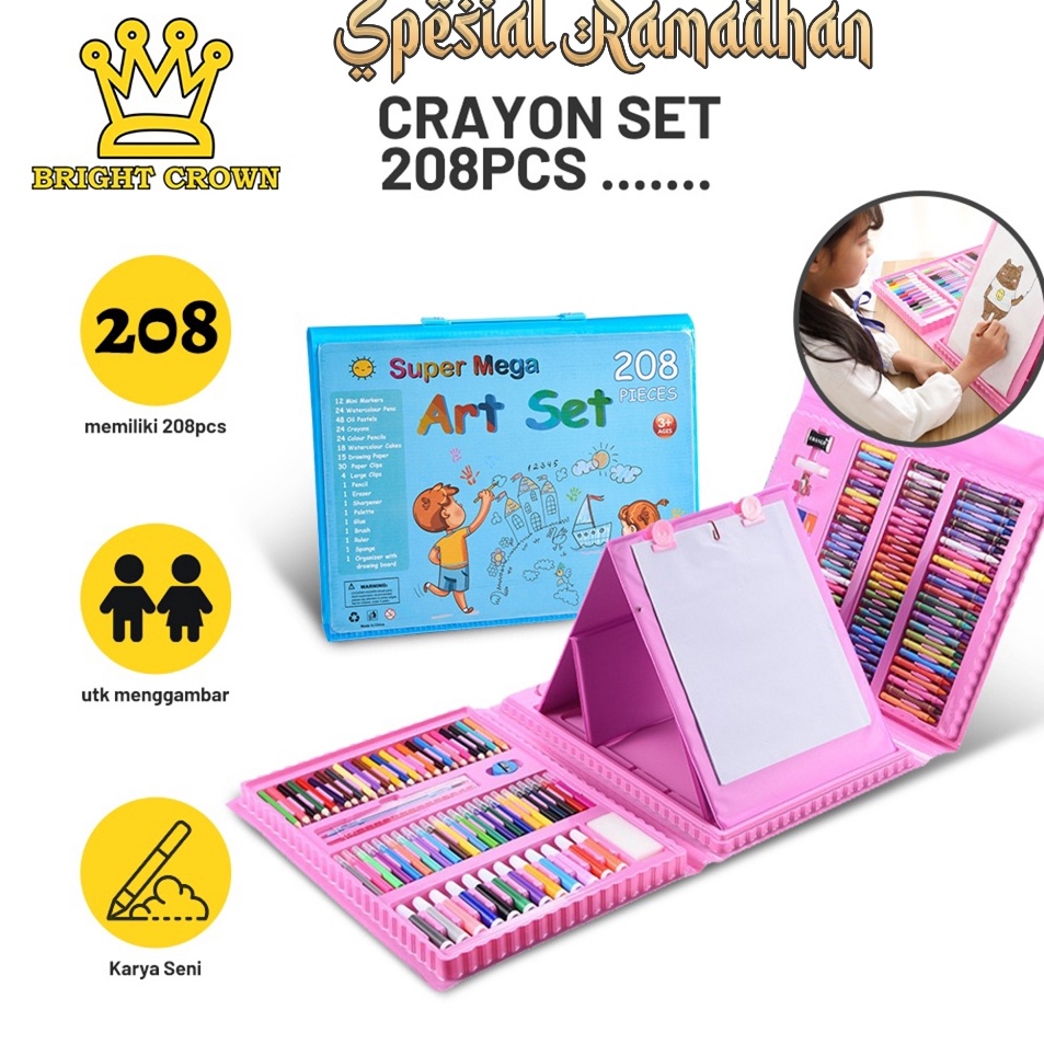 

Paket Promo Bright Crown Pensil Warna Crayon Set Isi 28pcs 15pcs Crayon set Macam Warna Cocok Menggambar Mewarnai