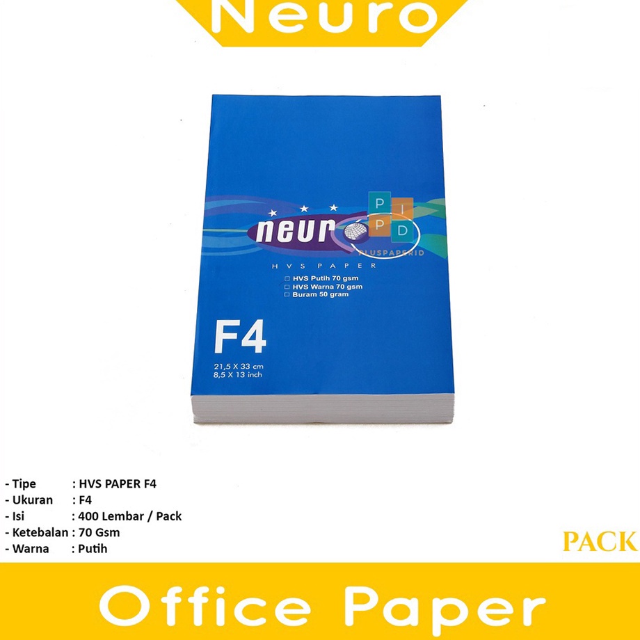 

NEURO Kes Hvs Fotokopi F4 7gsm Putih Pack