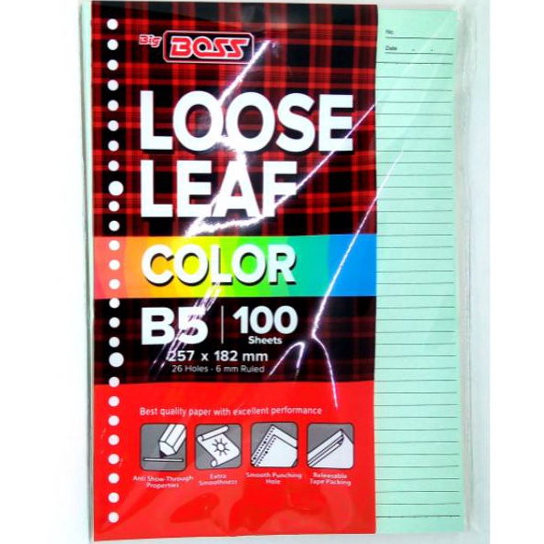 

Best Product Loose Leaf Warna Rainbow Big Boss B5 1 Lembar