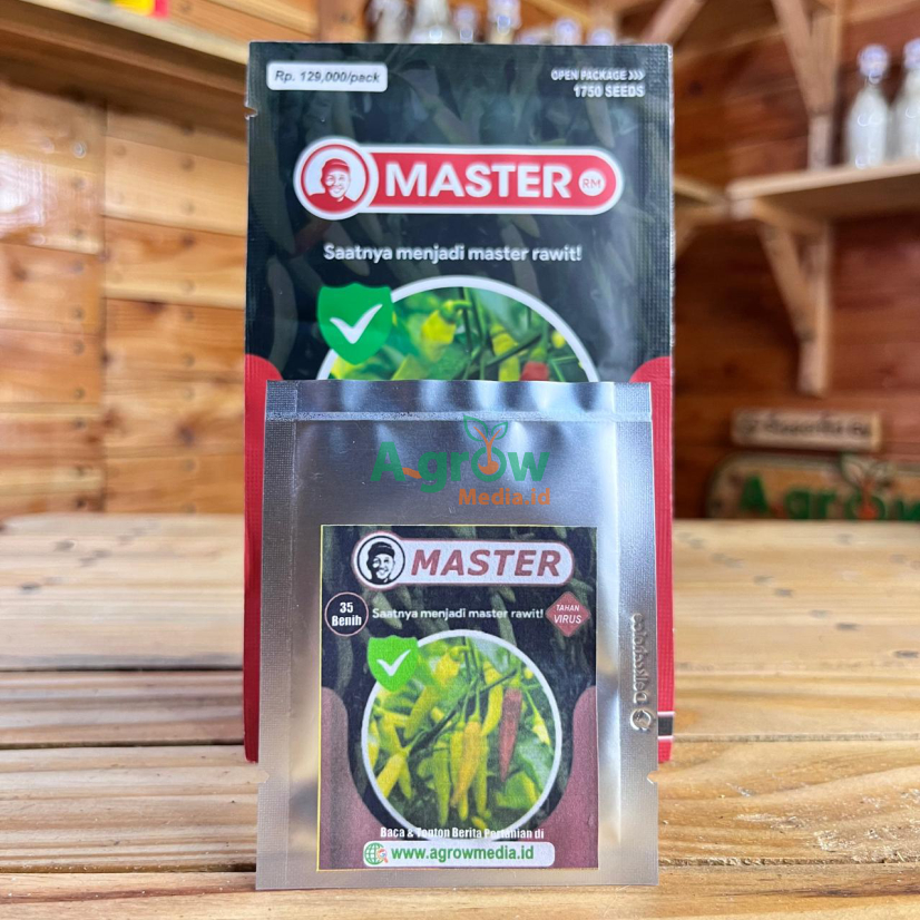 Benih Cabe / Cabai Rawit MASTER Repack Isi 35 Butir Bibit Biji Tahan Virus Super Unggul