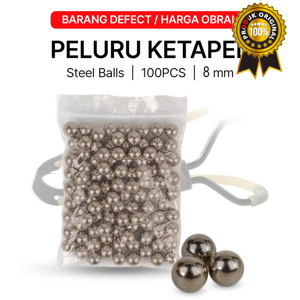 Peluru Ketapel As Tengah Sepeda Steel Balls 100PCS 8 mm