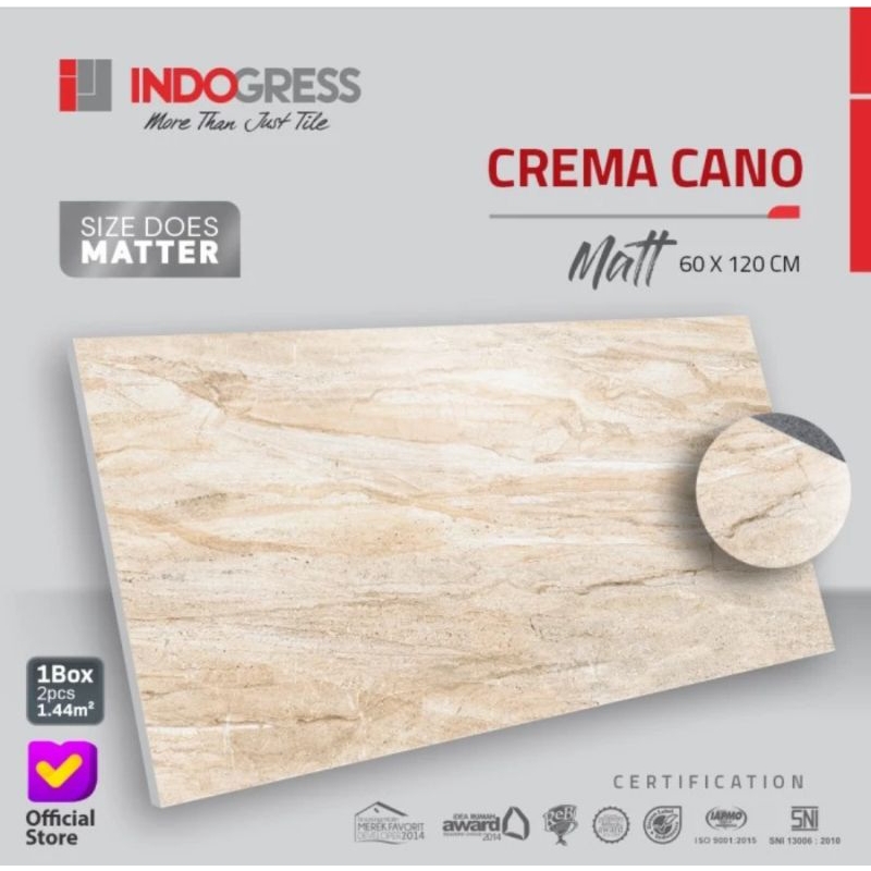 Granit Lantai 60×120 INDOGRESS CREMA CANO Matt