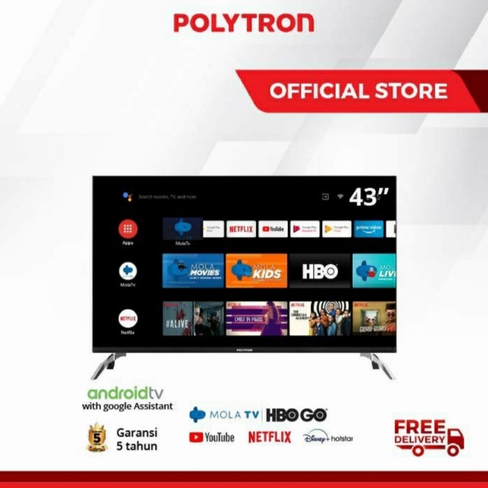 LED POLYTRON 43RG9059 GOOGLE TV SMART TV 43INCH