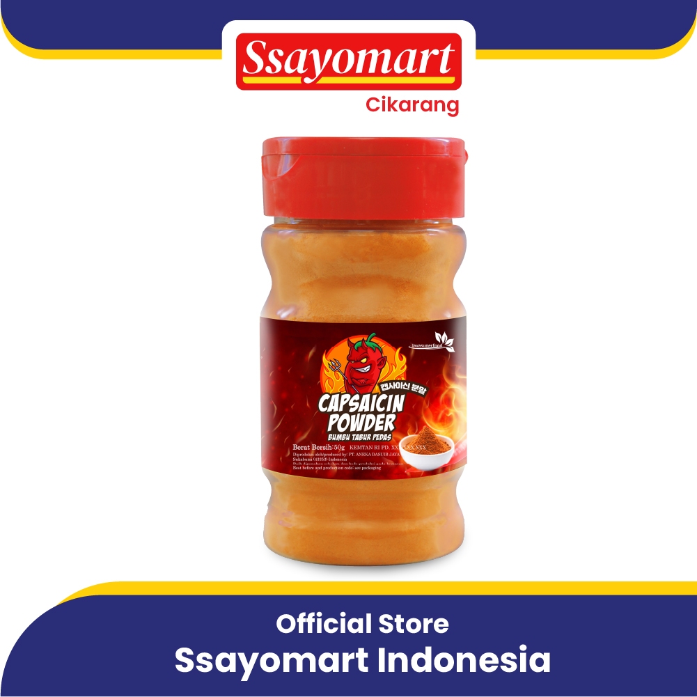 

Bubuk Cabe Super Pedas / Bubuk Cabe Pedas / Cabe Bubuk / Bubuk Cabai Kering / CAPSAICIN 50G BOTOL