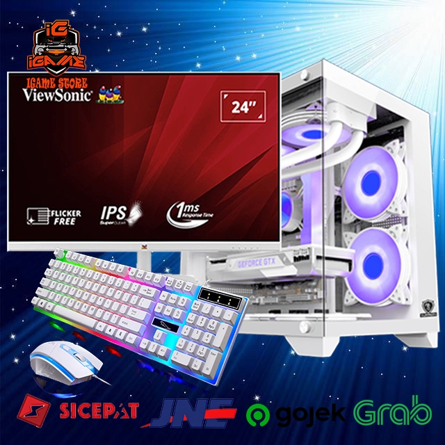 PC GAMING LENGKAP MONITOR 24 CORE i7 12700F/RTX 3060 Ti/16GB TOP