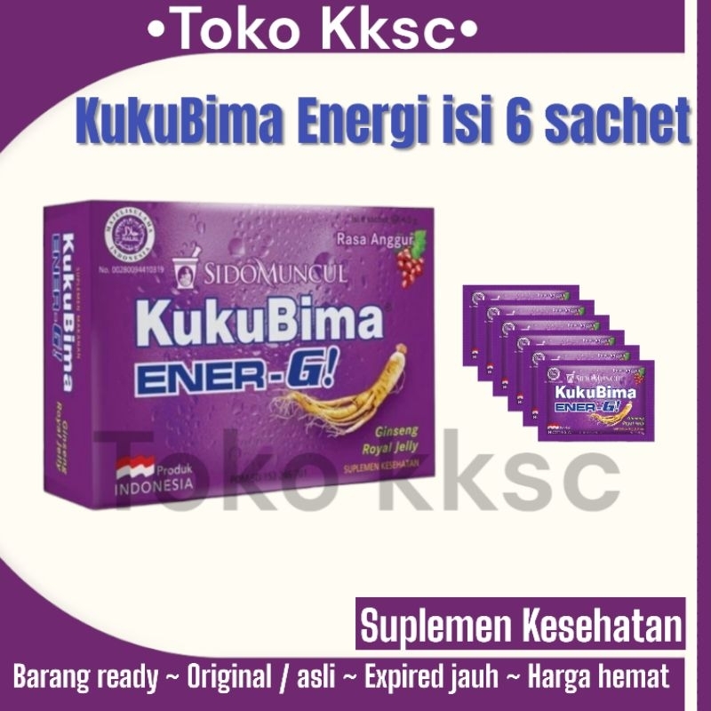 

Kukubima energi rasa anggur isi 6 pcs