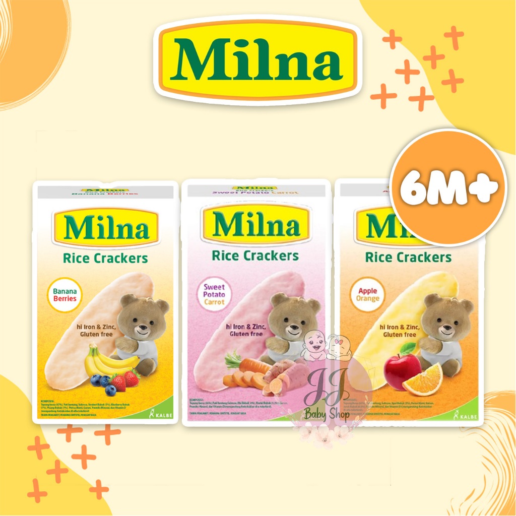 Milna Rice Crackers 5x4gr(Crackers 6 Bulan+)