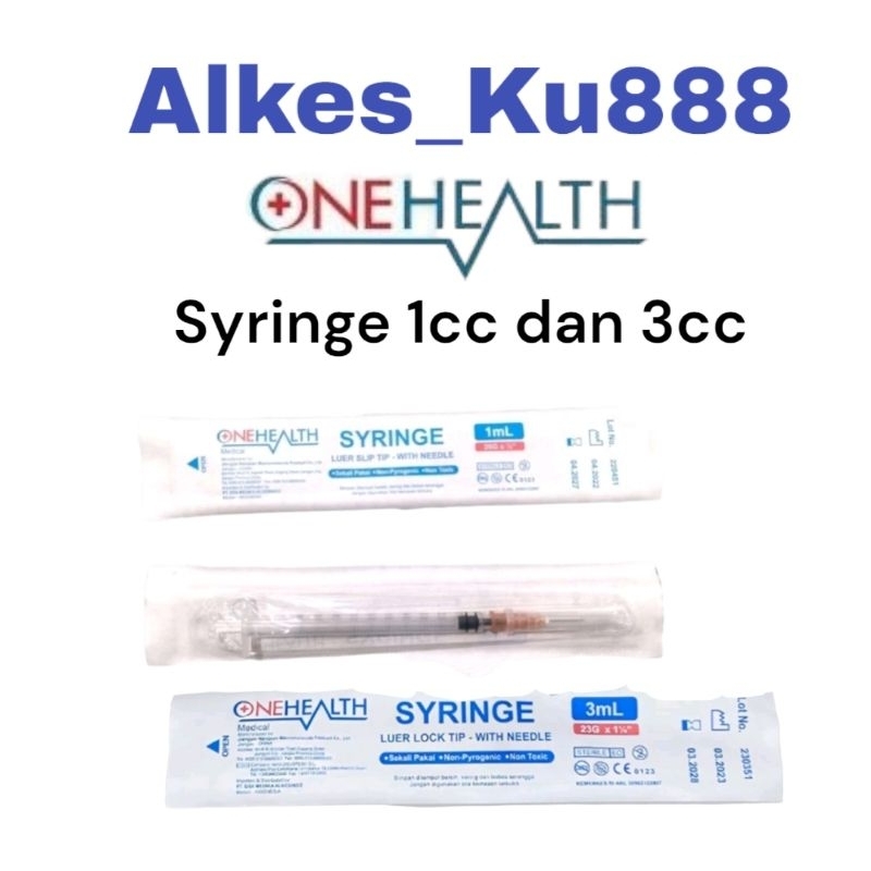 SPUIT 1CC , 3CC, DAN 5CC ONEHEALTH PERPCS