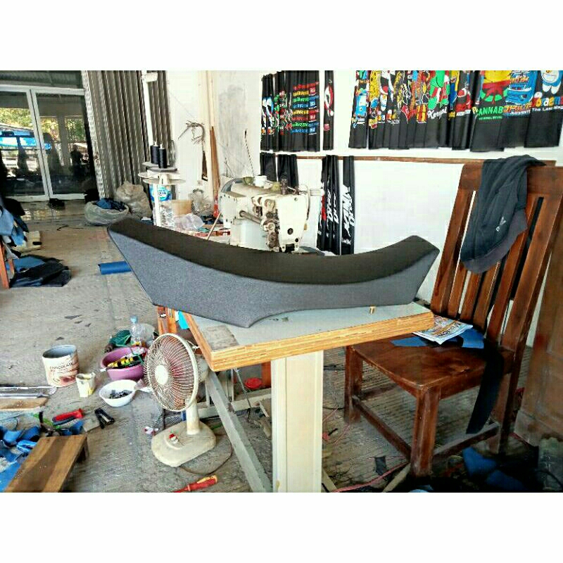 JOK RX KING PERAHU EXTREME KULIT POLOS AMPLAS-Jok rx king perahu extreme-jok king perahu-jok king