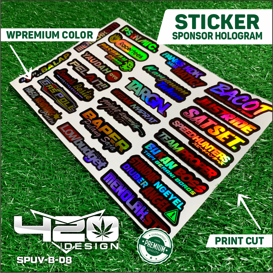 Sticker Print cutt Stiker racing Pack stiker motor Stiker Variasi - Stiker motor 1 pack isi banyak -