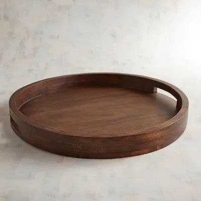 BAKI KAYU BULAT | NAMPAN KAYU BULAT | TRAY KAYU