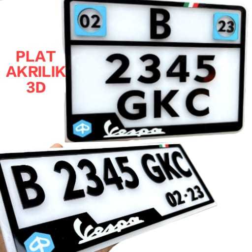RAC  Plat nomor motor akrilik huruf timbul