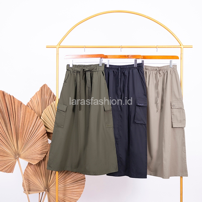 Mistiten - Rok Cargo Pinggang Tali Karet Misti10