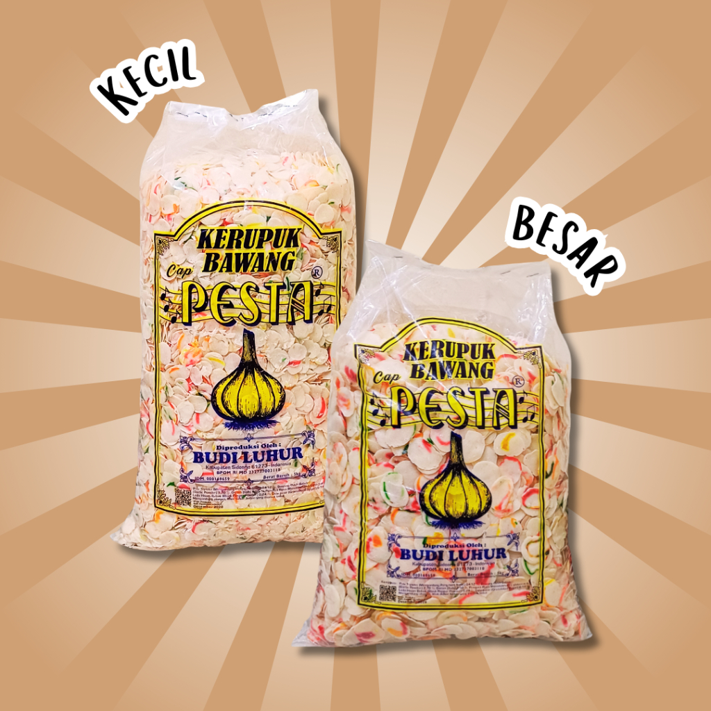 

KERUPUK BAWANG PESTA/ KRUPUK / KRIPIK / CAMILAN / KRUPUK SEBLAK