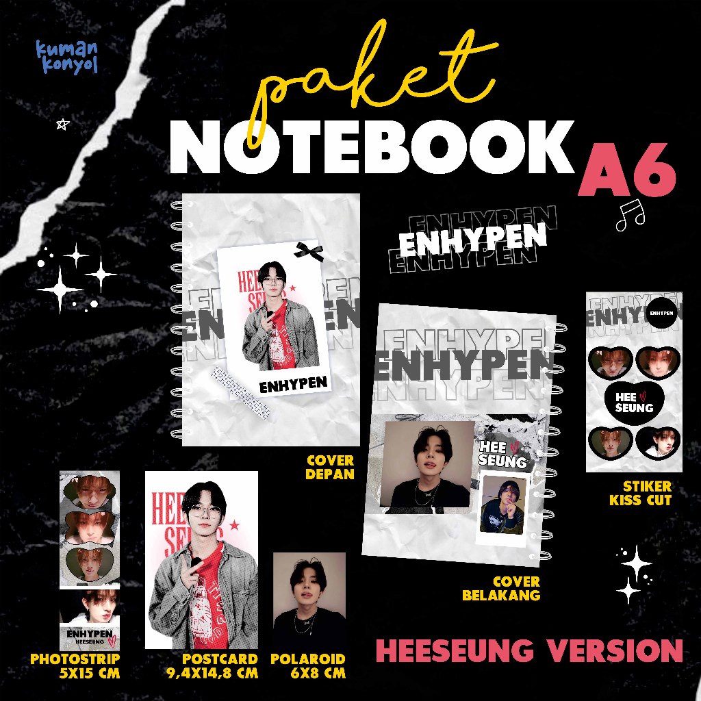 

PAKET NOTEBOOK A6 ◼ NOTE BOOK ◼ BUKU JILID SPIRAL ◼ NOTES KPOP