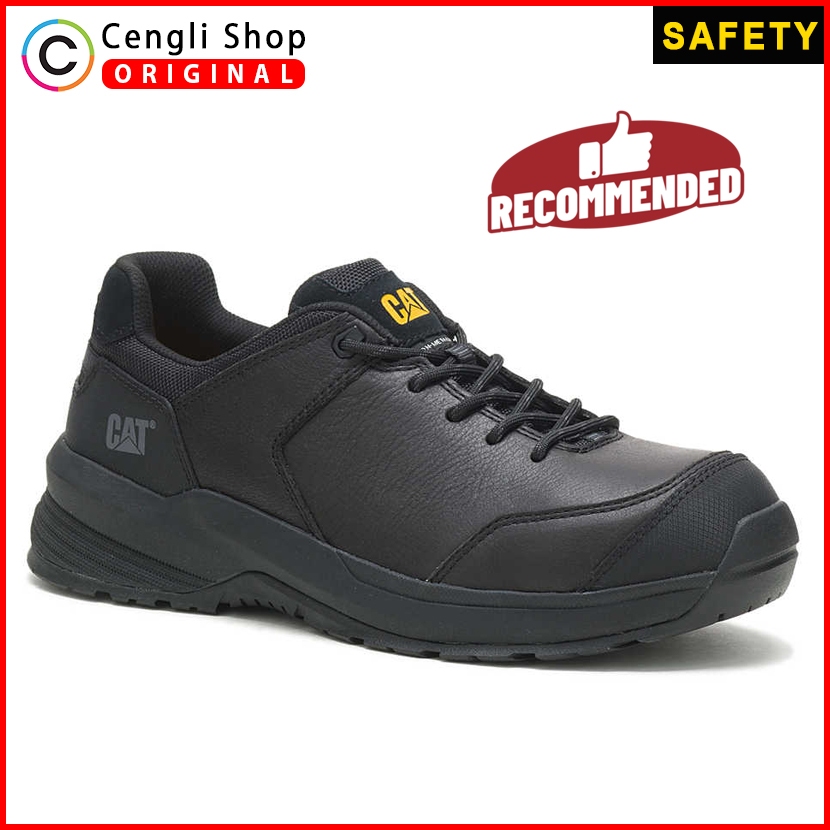 CATERPILLAR SEPATU SNEAKER SAFETY SHOES SNEAKERS PRIA ORIGINAL KULIT ASLI ORI CT KETS ALL FULL BLACK