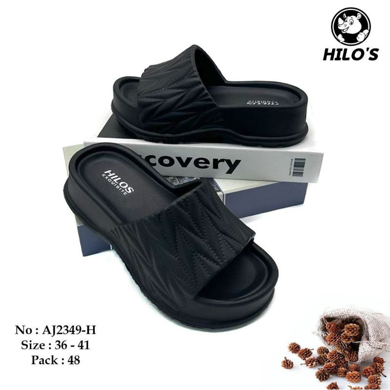 sandal wedges sandal wanita selop karet eva tinggi 5cm