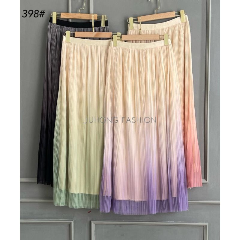 AURORA - Rok Tutu Tile Plisket Gradasi Ombre Panjang