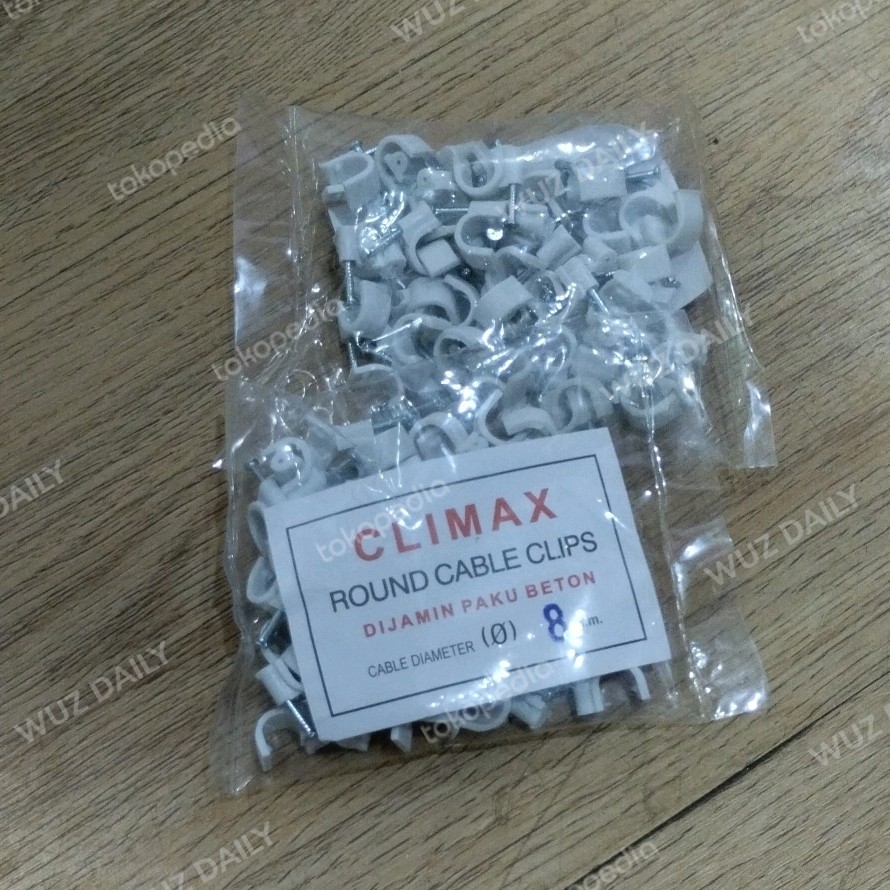 Klem Plastik Kabel Listrik Paku Beton - 8mm