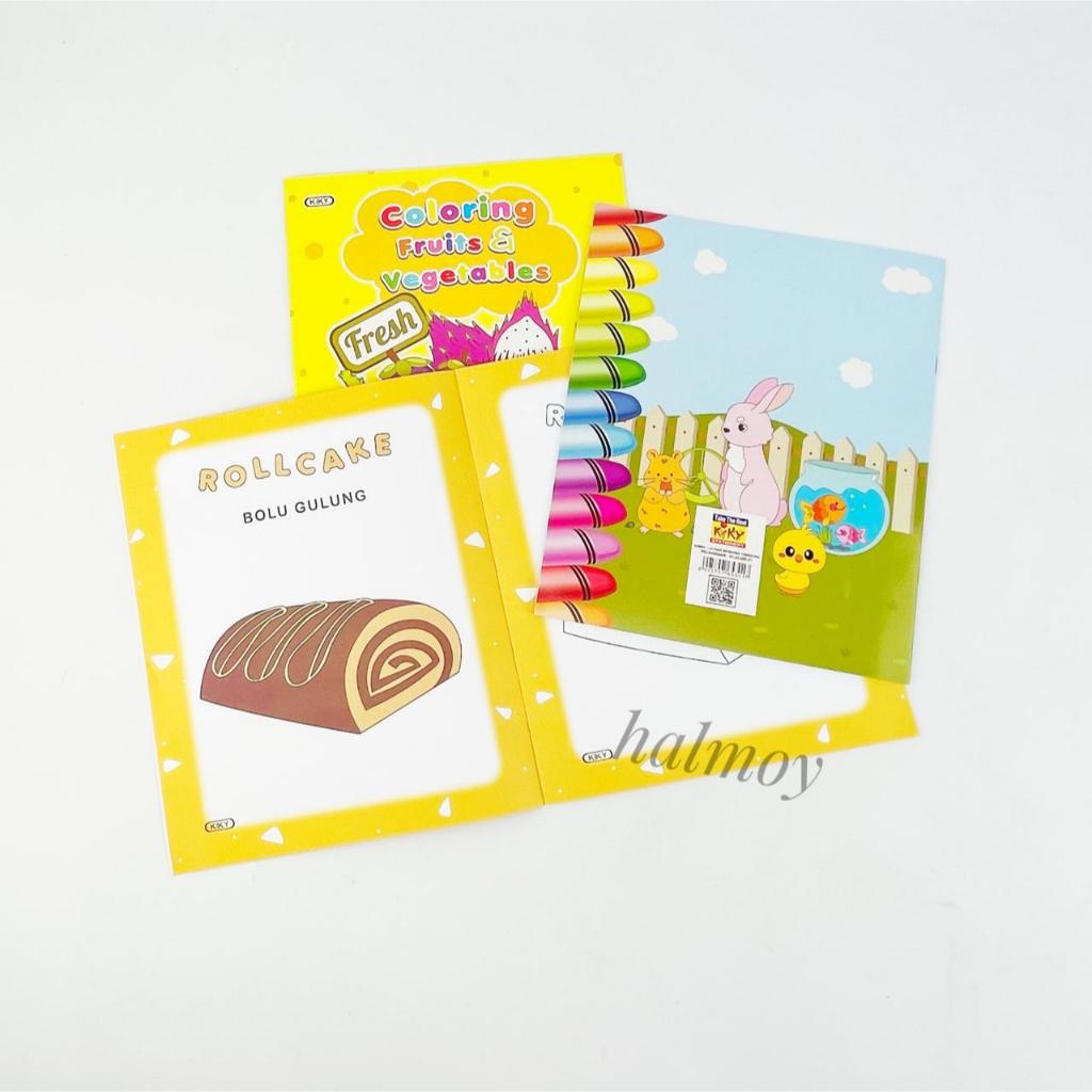 

BUKU MEWARNAI ANAK TK / PAUD MERK KIKY TANGGUNG DENGAN CONTOH WARNA