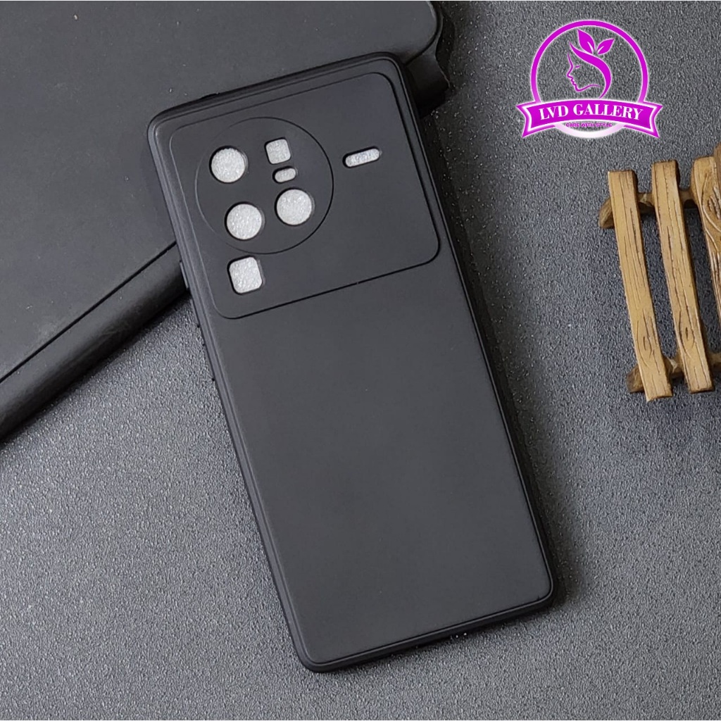 Vivo X80 Pro Vivo X80 liquid Silicone / Macaron Square Color Black Case Vivo X80 Pro Vivo X80