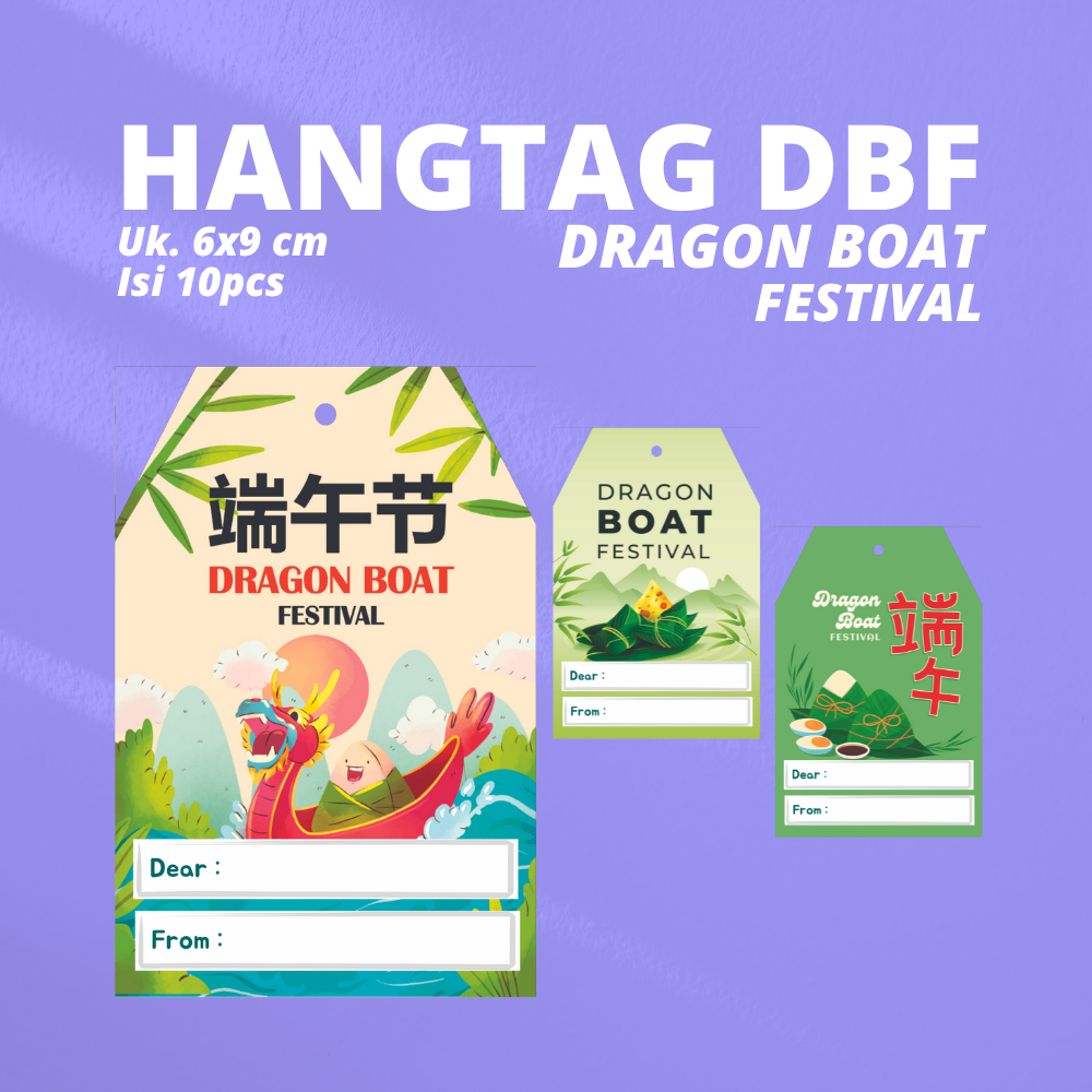 

HANGTAG DRAGON BOAT FESTIVAL / BAKCANG TAG ( isi 10pcs ) | SUN PRINTING