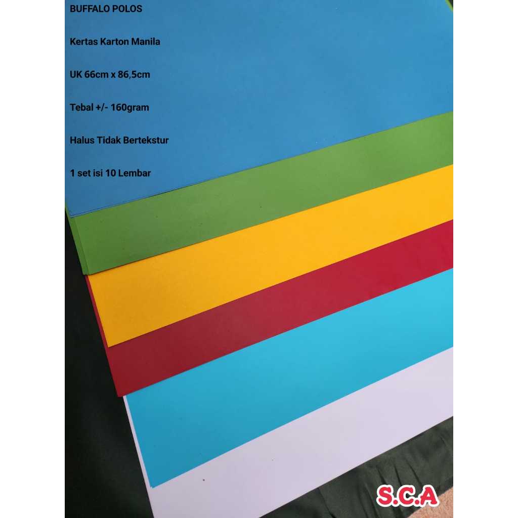 

Kertas Karton Manila BC Warna per roll 10 Lembar