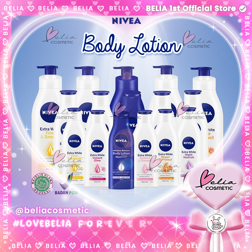 ❤ BELIA ❤ NIVEA Body Lotion Extra White 100 | 200 | 380 | Repair Protect Instant Glow Night Nourish