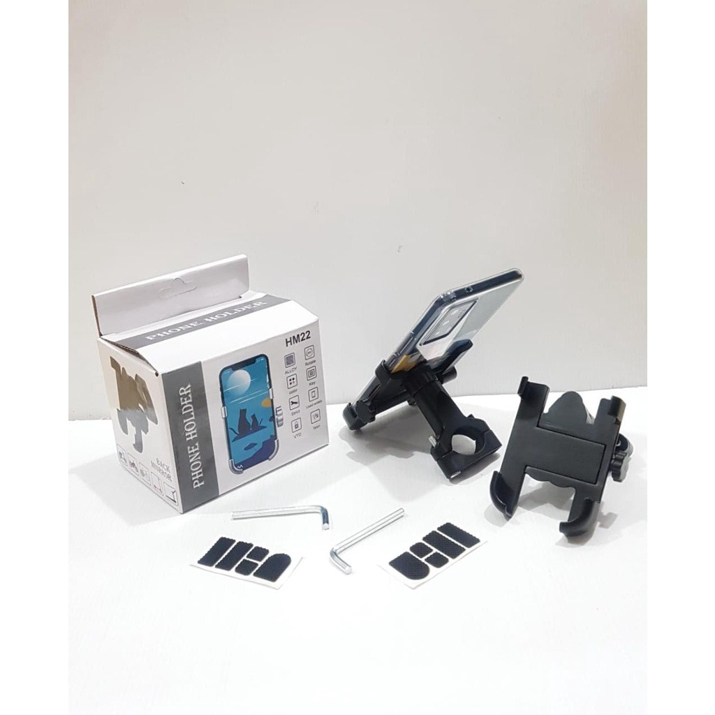 HOLDER STANG MOTOR PHONE HOLDER SEPEDA MOTOR UNIVERSAL HOLDER HP MOTOR STANG BIKE HOLDER STANG METAL