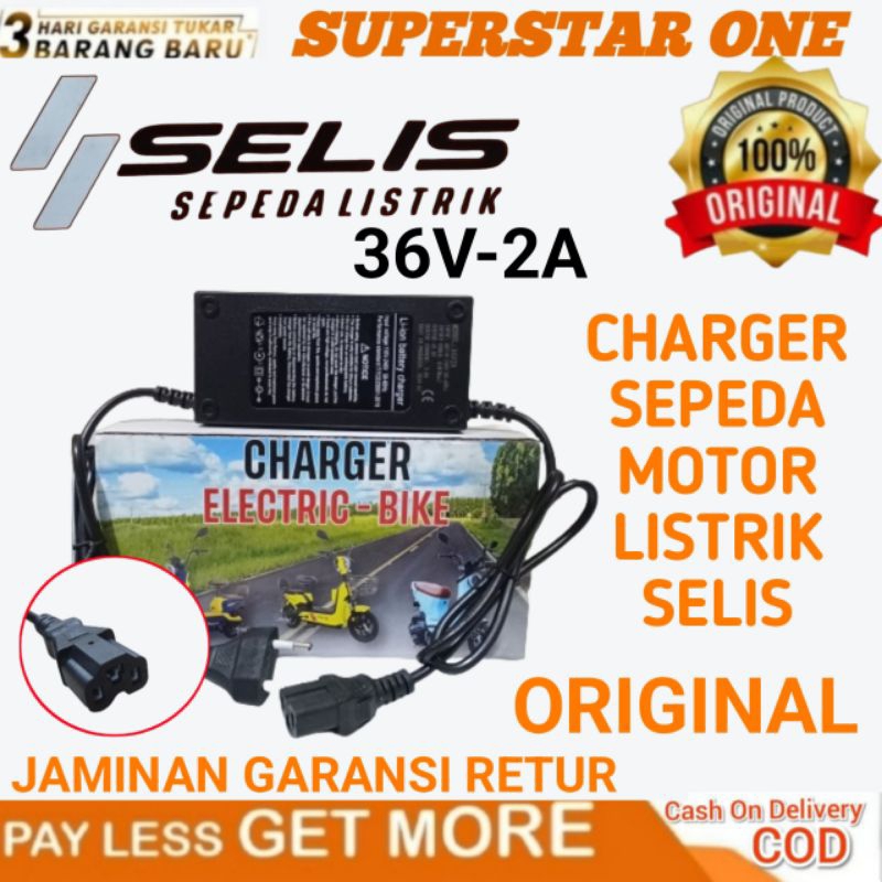 charger sepeda motor listrik SELIS 36V 12AH