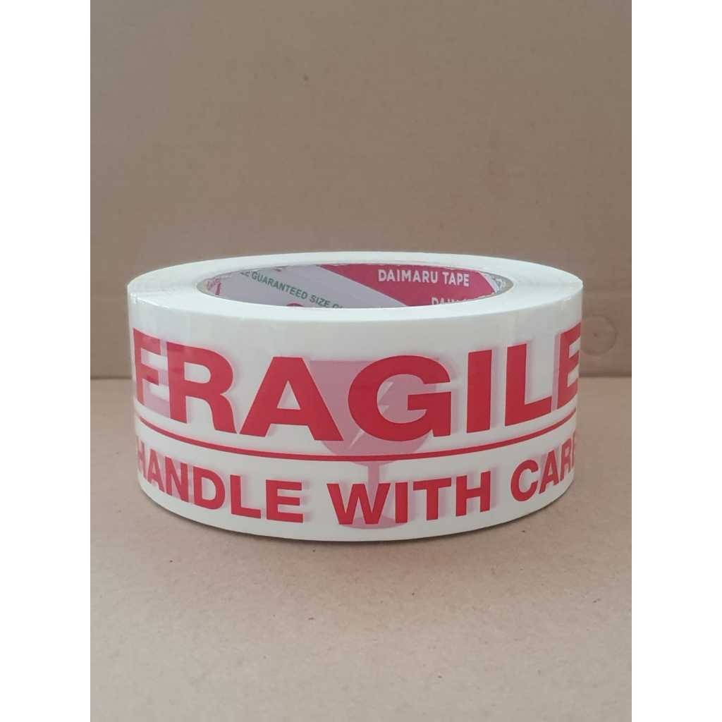 

ISOLASI LAKBAN FRAGILE 48mm X 100mtr TULISAN MERAH, DASAR PUTIH (DIJUAL PER ROLL)