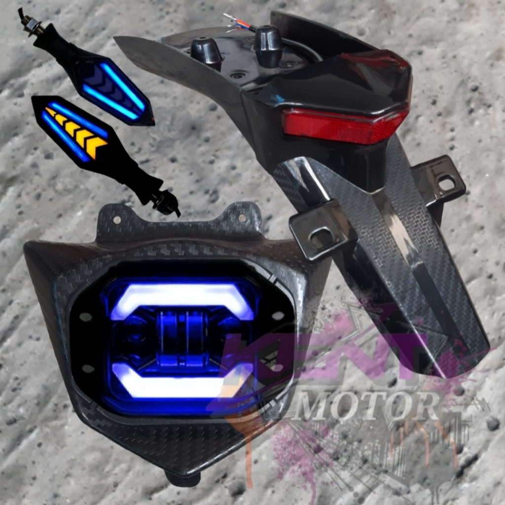 Paketan komplit lampu daymaker depan plus belakang slebor stoplamp+sein CRF KLX PNP