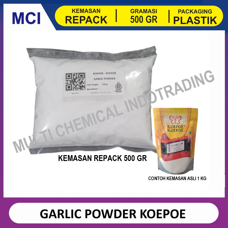 

GARLIC POWDER KOEPOE. KUPU BAWANG PUTIH BUBUK. FOOD GRADE. | 500 gr