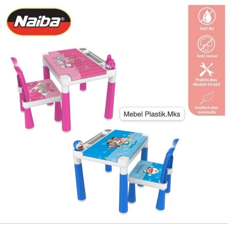 Meja Kursi Anak/Naiba 1251Plastik/Karakter Lucu