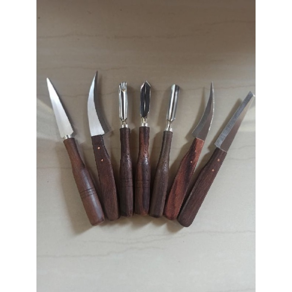 ✔️READY Pisau Ukir Buah / Pisau Garnish ISI 3 / Pisau 1Set 3 / alat ukir buah 1set isi 3