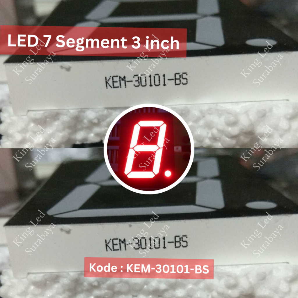 LED 7 Segment 3 inch Display 3inch 3in Segmen Digit Merah Hijau